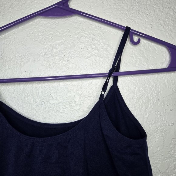 Cato Tank Top Womens Medium Navy Blue Stretch Spaghetti Strap Camisole Layering - Picture 3 of 7